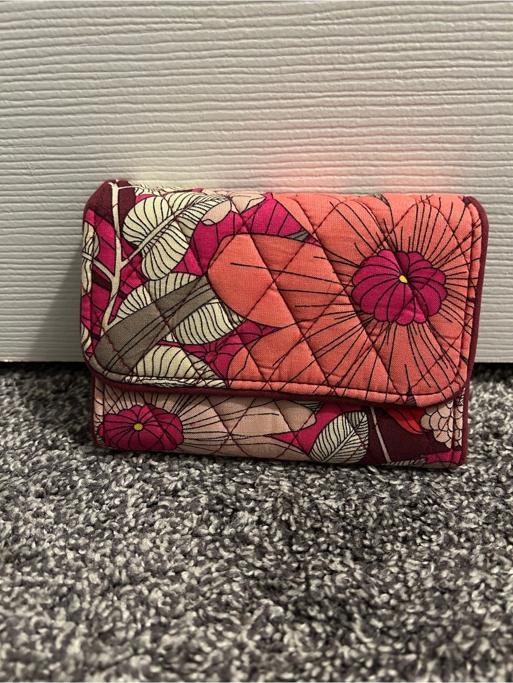 Vera Bradley Bohemian Blooms Compact Riley Wallet